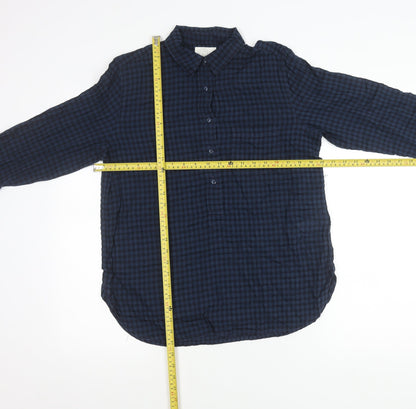 Womens UK Size M J.CREW Blue Classic Button-Up