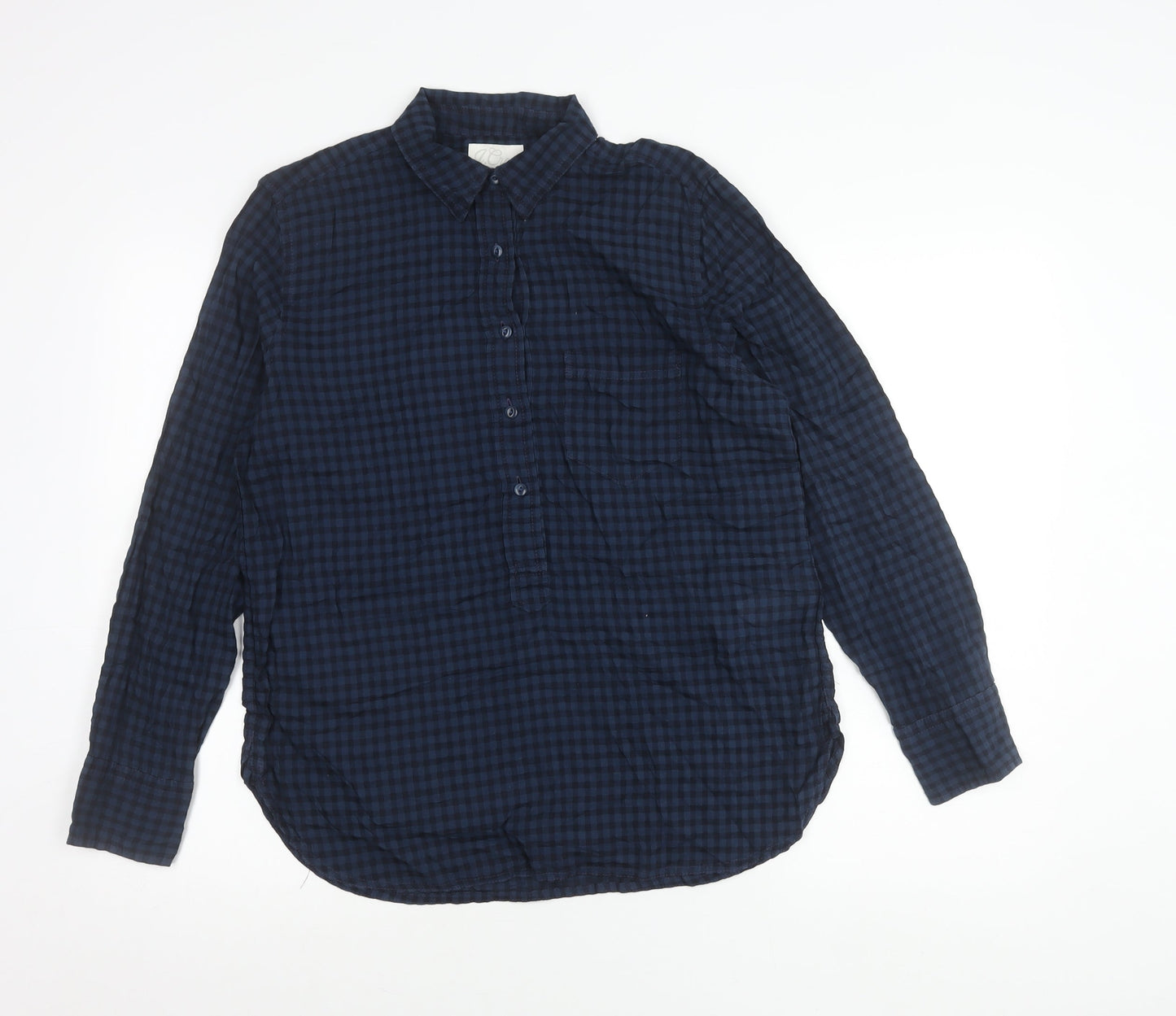 Womens UK Size M J.CREW Blue Classic Button-Up