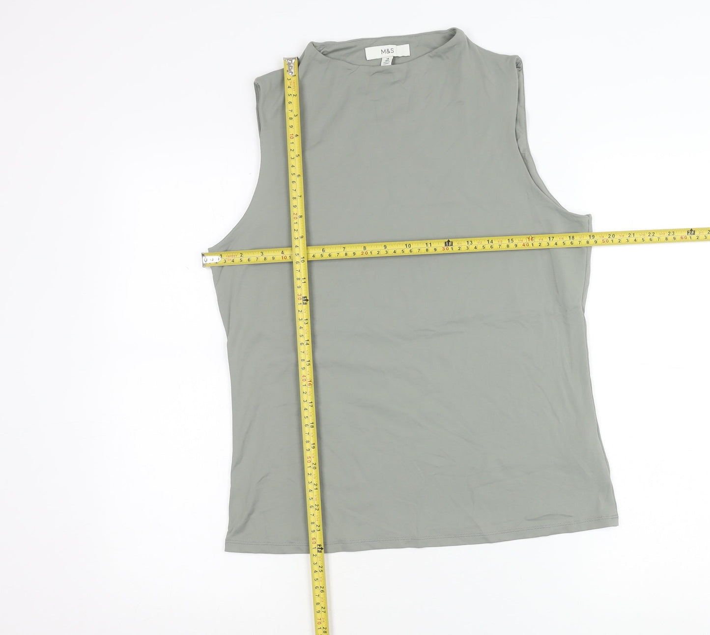 Womens UK Size 16 Marks and Spencer Grey Basic Tank