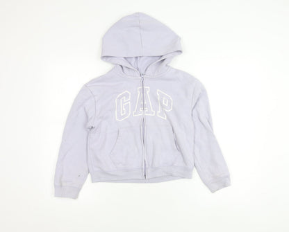 GAP Kids Girls Purple Hoodie Jacket Age 10-11 Years Full Zip Logo