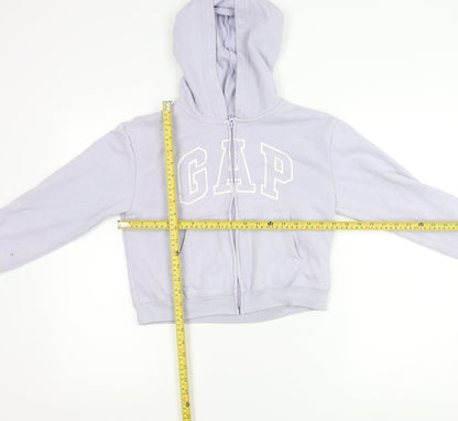GAP Kids Girls Purple Hoodie Jacket Age 10-11 Years Full Zip Logo