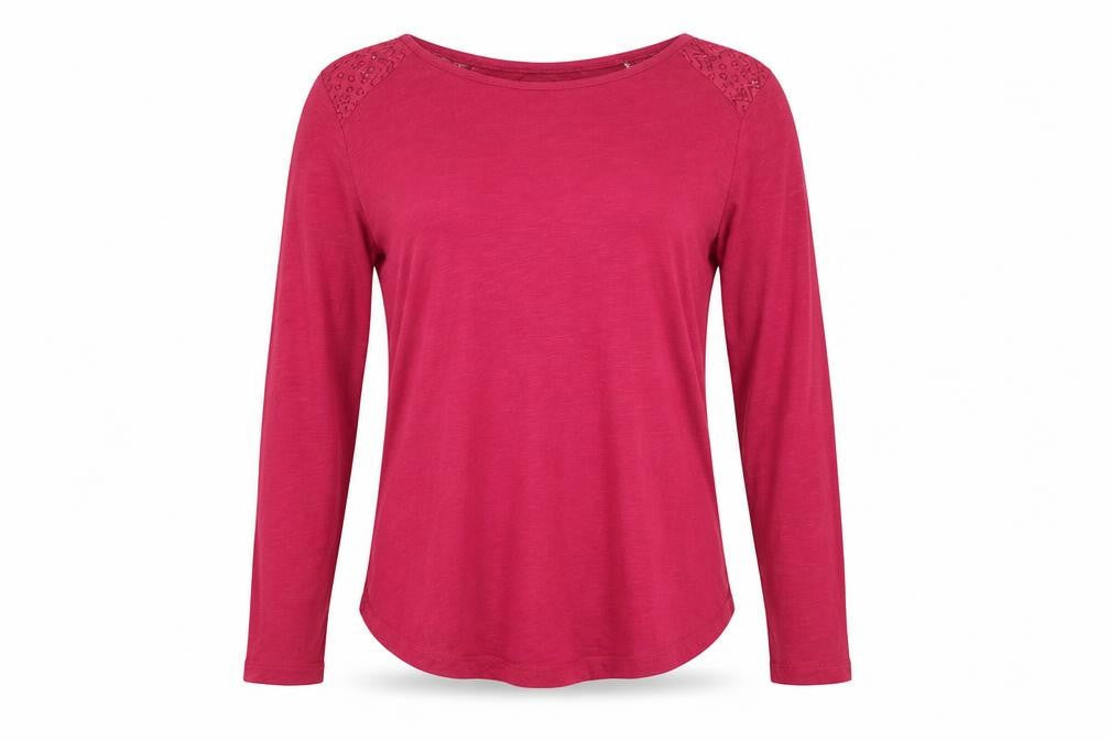 Womens UK Size 12 FatFace Pink Basic T-Shirt