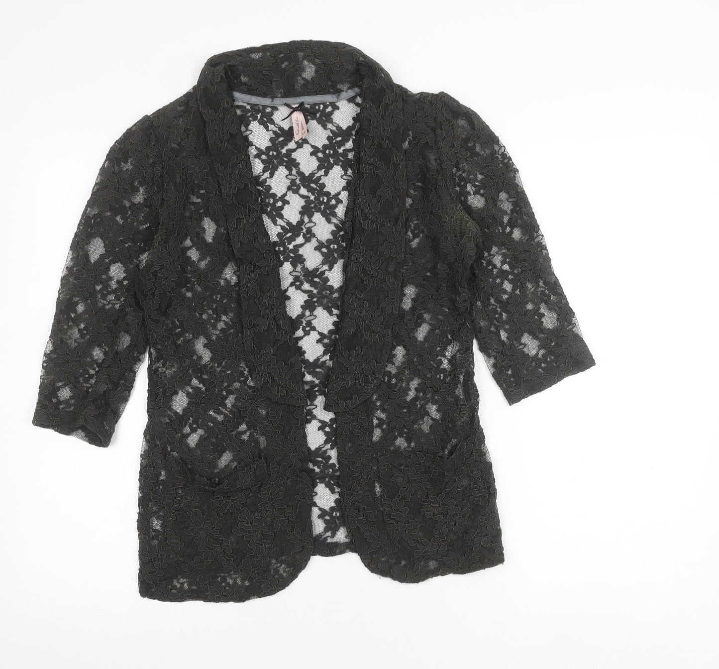 Next Women’s Black Lace Blazer Jacket Size 10 Party Casual