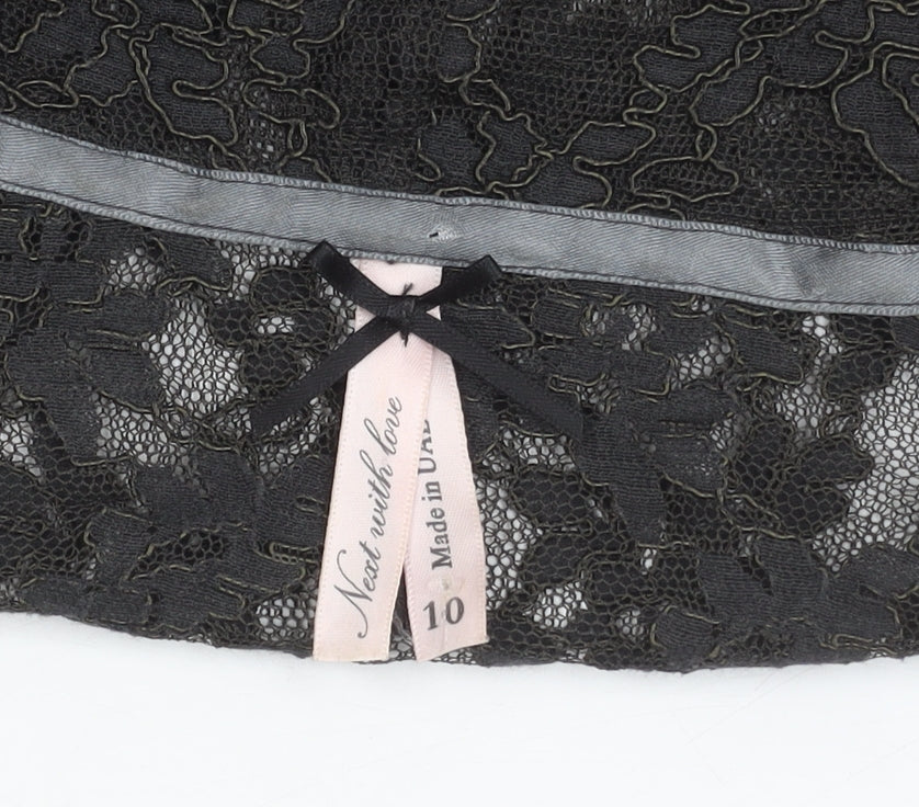 Next Women’s Black Lace Blazer Jacket Size 10 Party Casual