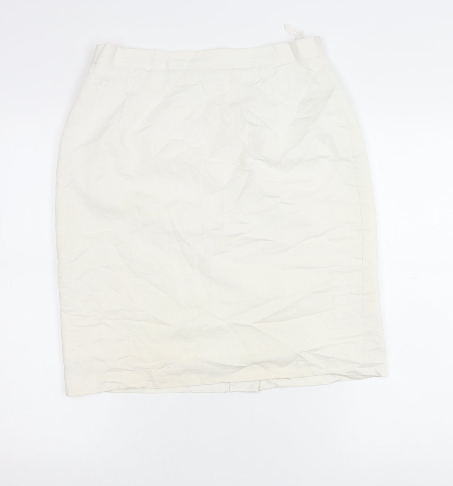 Paul Laporte Women’s White Size 16 Pencil Skirt Knee Length Viscose Blend