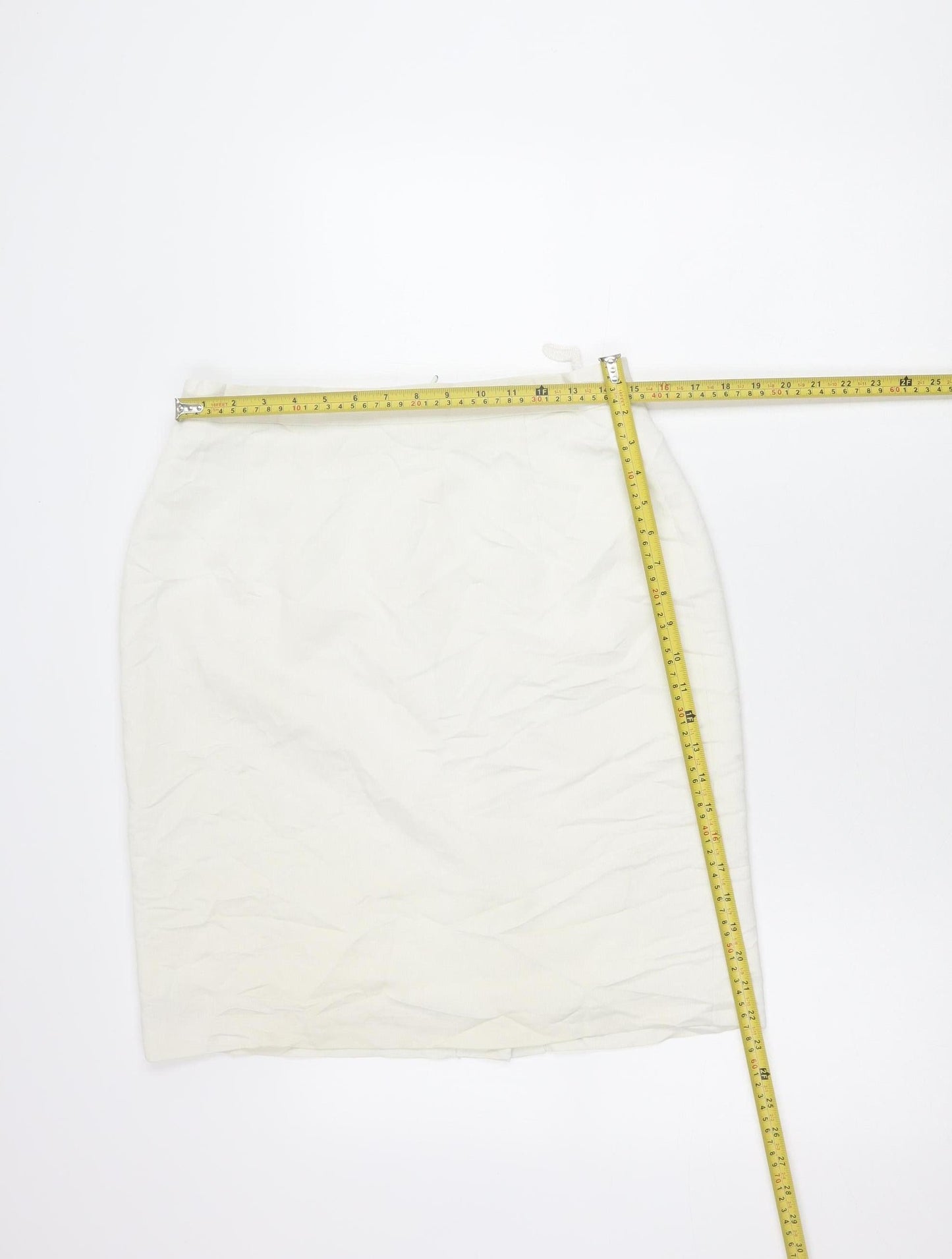 Paul Laporte Women’s White Size 16 Pencil Skirt Knee Length Viscose Blend