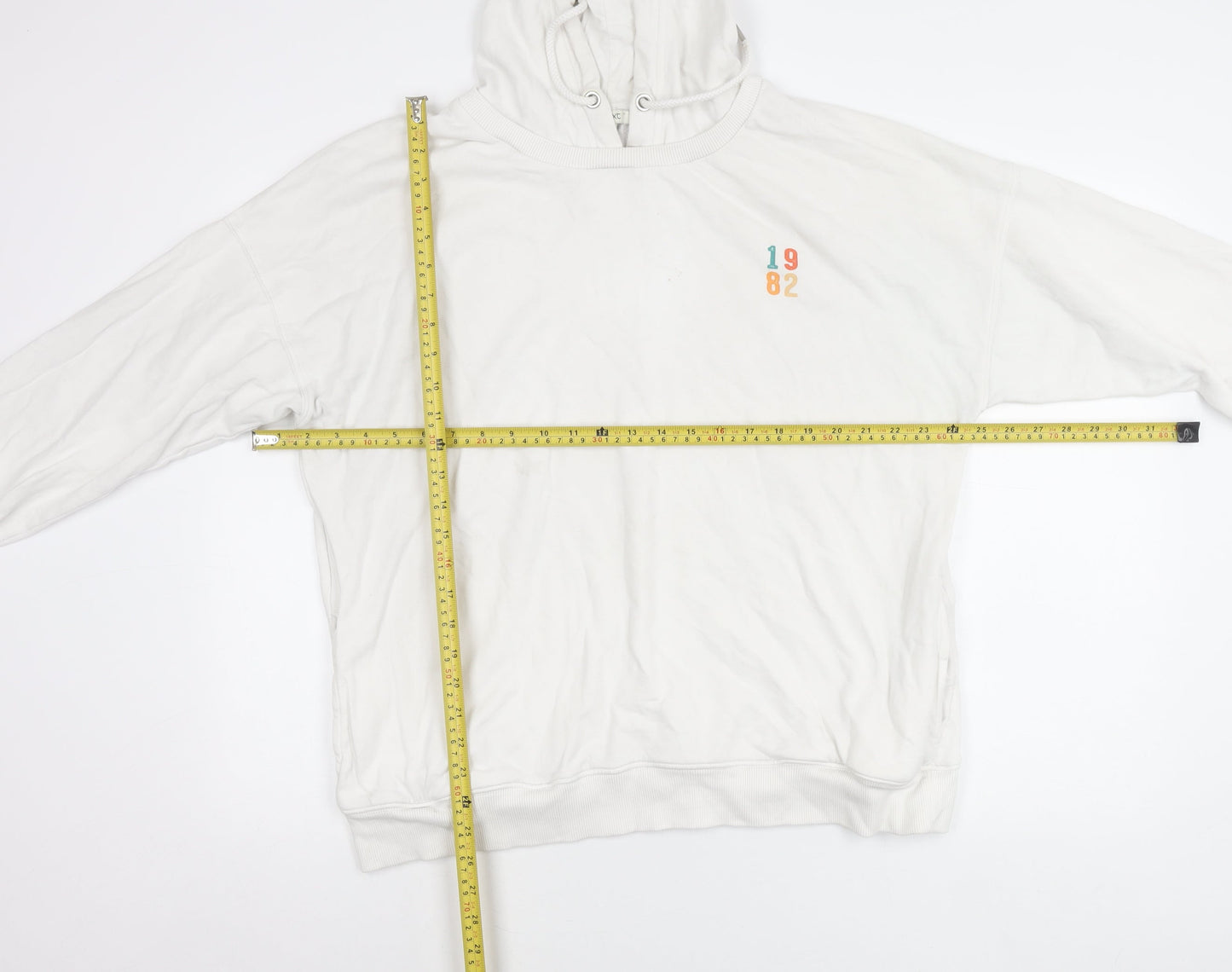 Next Womens White Hoodie L Pullover Cotton Oakland California Print