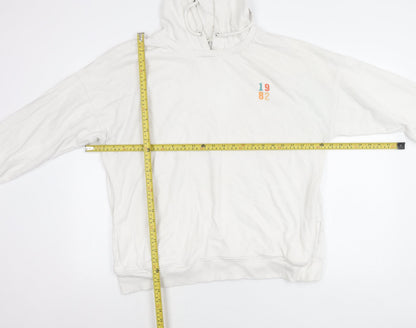Next Womens White Hoodie L Pullover Cotton Oakland California Print