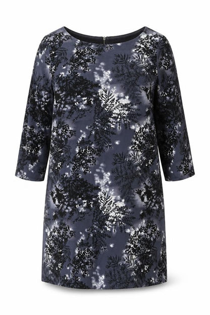 RJR John Rocha Womens Grey Floral Knee Length Shift Dress Size 18