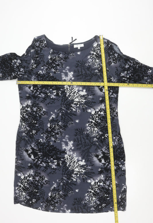 RJR John Rocha Womens Grey Floral Knee Length Shift Dress Size 18