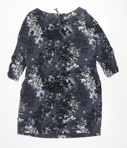 RJR John Rocha Womens Grey Floral Knee Length Shift Dress Size 18