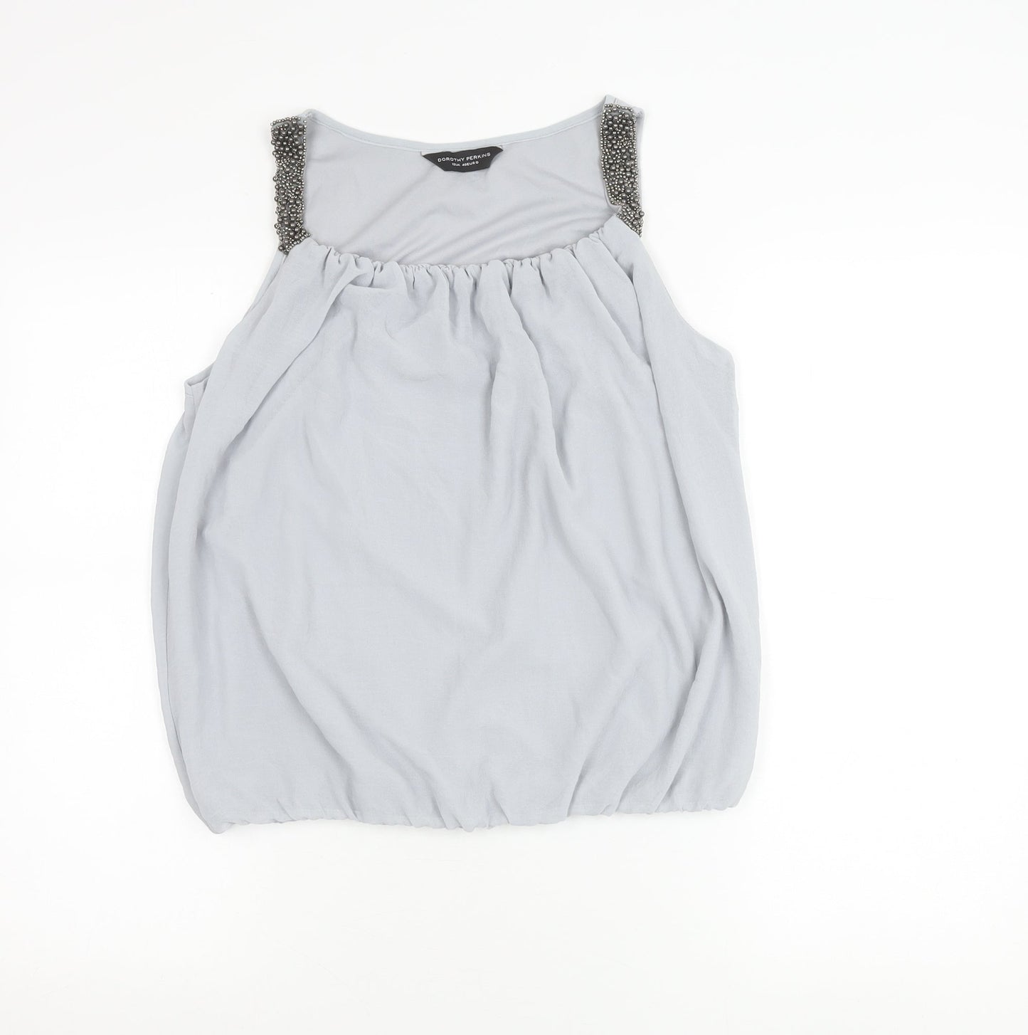 Womens UK Size 12 Dorothy Perkins Grey Basic Tank