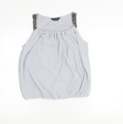 Womens UK Size 12 Dorothy Perkins Grey Basic Tank