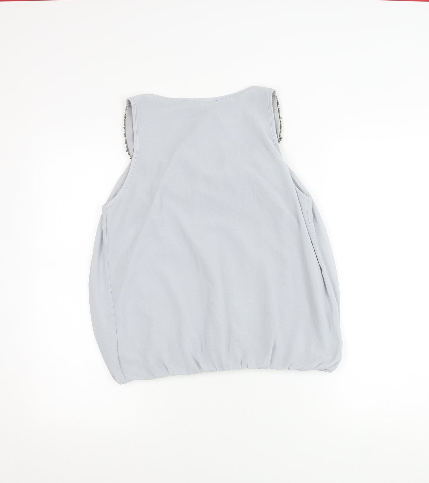 Womens UK Size 12 Dorothy Perkins Grey Basic Tank
