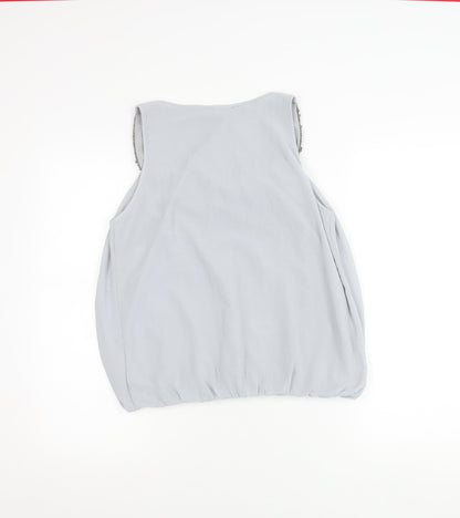 Womens UK Size 12 Dorothy Perkins Grey Basic Tank