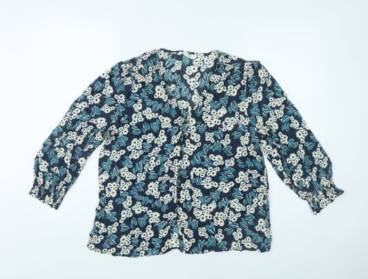Womens UK Size 16 Finery Multicoloured Tunic Blouse