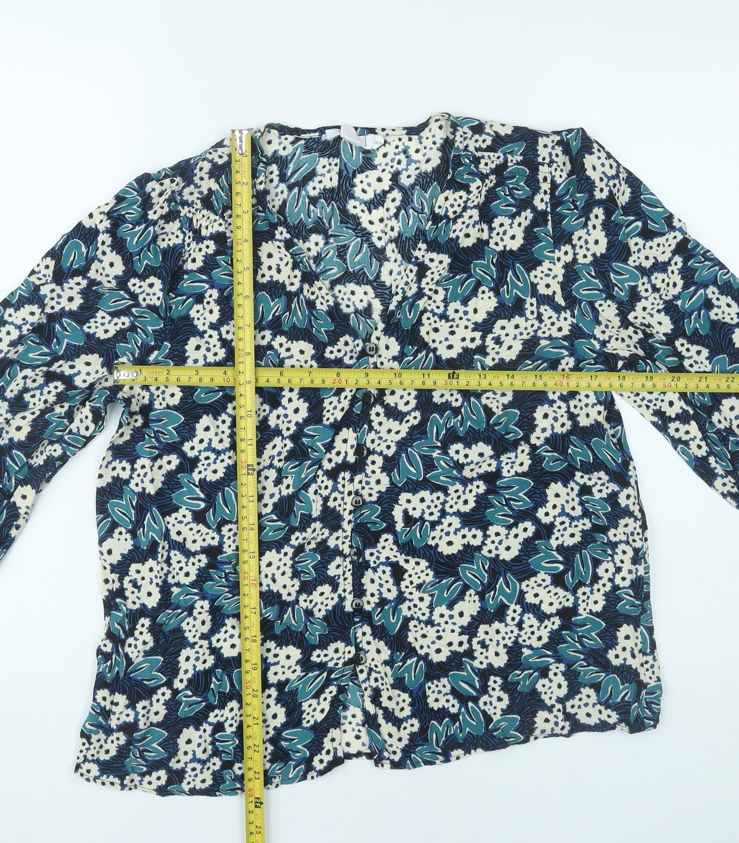 Womens UK Size 16 Finery Multicoloured Tunic Blouse