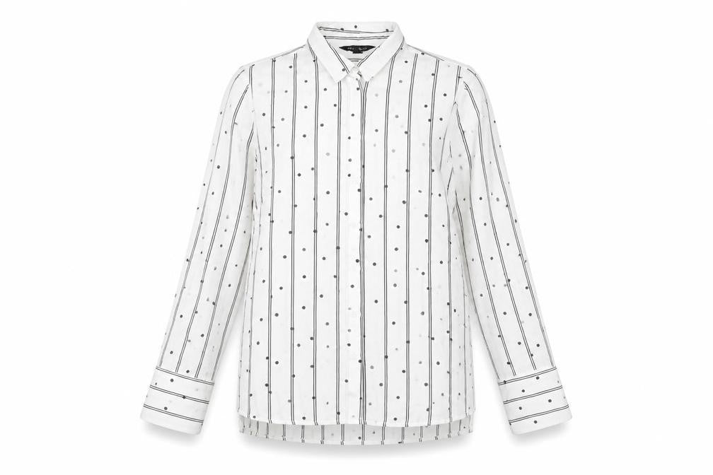 Womens UK Size 10 New Look White Classic Button-Up