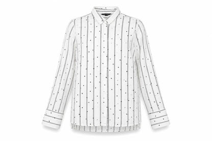Womens UK Size 10 New Look White Classic Button-Up