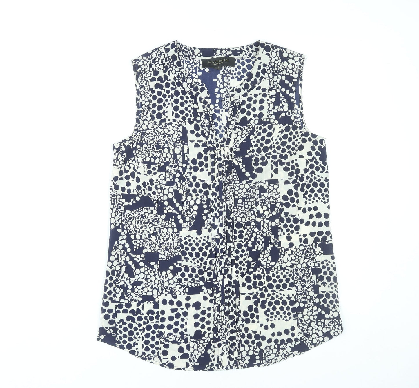 Womens UK Size 10 Paul Costelloe Blue Basic Blouse