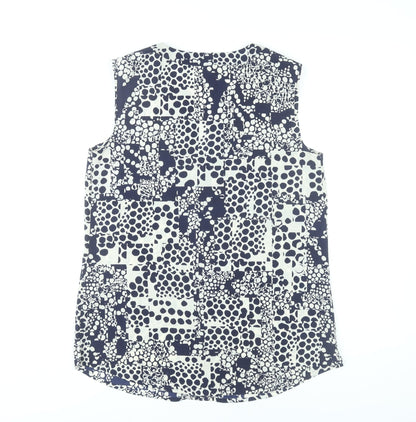 Womens UK Size 10 Paul Costelloe Blue Basic Blouse