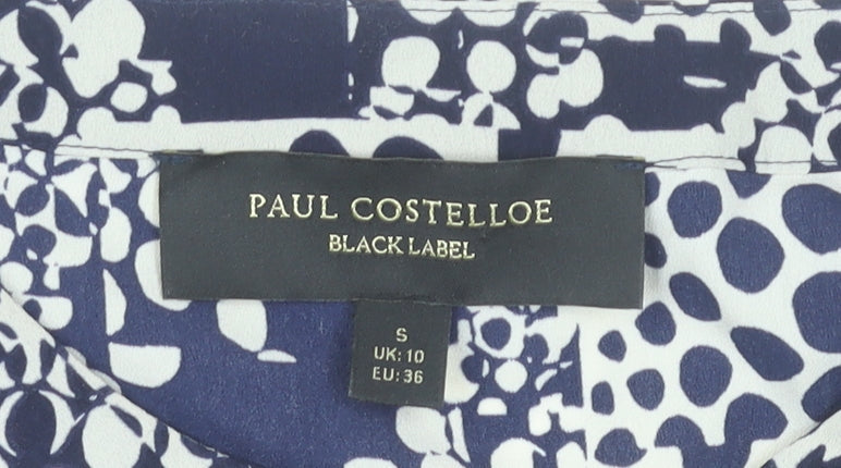 Womens UK Size 10 Paul Costelloe Blue Basic Blouse