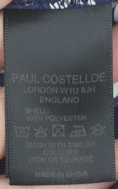 Womens UK Size 10 Paul Costelloe Blue Basic Blouse