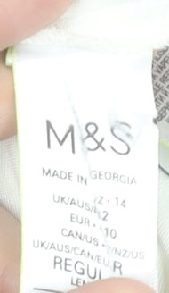 Marks and Spencer Women’s White Polka Dot A-Line Midi Dress Size 14