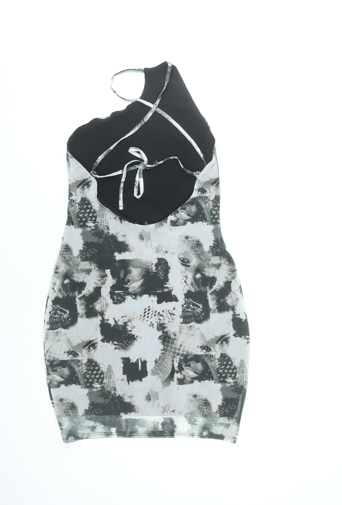 H&M Divided Women’s Black Bodycon One Shoulder Sleeveless Dress Size S