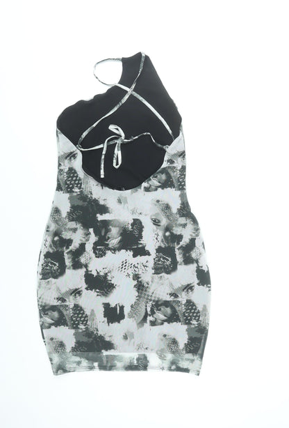 H&M Divided Women’s Black Bodycon One Shoulder Sleeveless Dress Size S