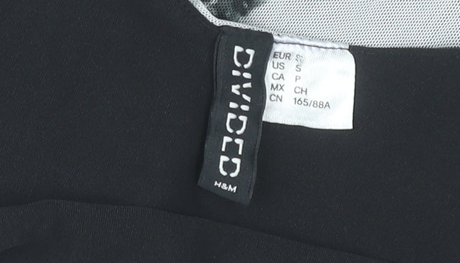 H&M Divided Women’s Black Bodycon One Shoulder Sleeveless Dress Size S