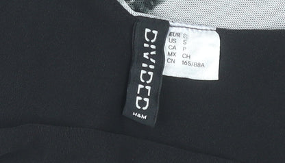 H&M Divided Women’s Black Bodycon One Shoulder Sleeveless Dress Size S