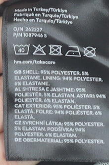 H&M Divided Women’s Black Bodycon One Shoulder Sleeveless Dress Size S