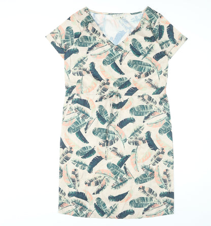 Mountain Warehouse Women’s Beige Tropical Print Shift Dress Size 8