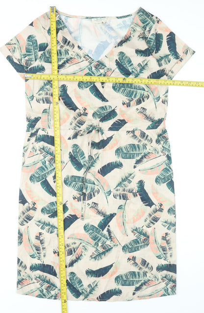 Mountain Warehouse Women’s Beige Tropical Print Shift Dress Size 8