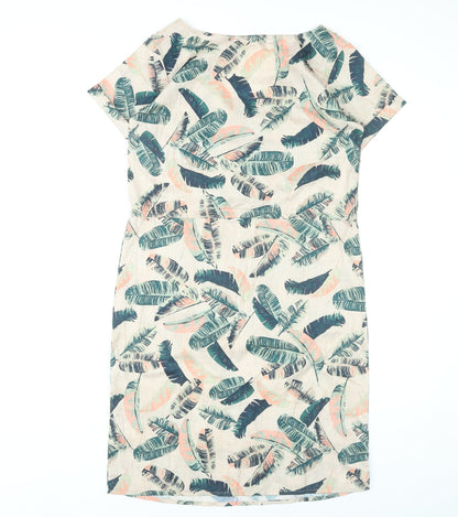 Mountain Warehouse Women’s Beige Tropical Print Shift Dress Size 8