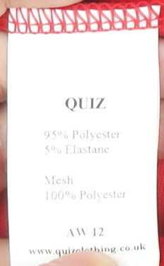 Quiz Womens Red Skater Dress Size 12 Sleeveless Scoop Neck Party