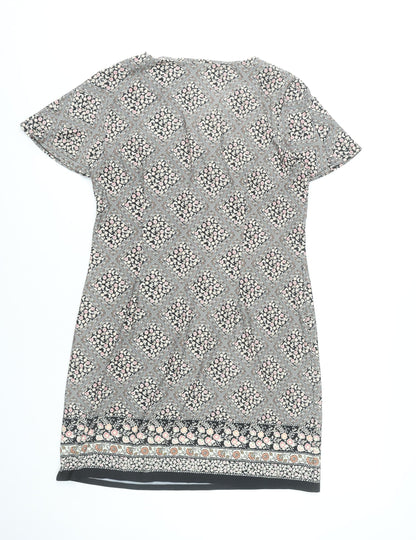 F&F Womens Multicoloured Floral Shift Dress Size 18 Short Sleeve