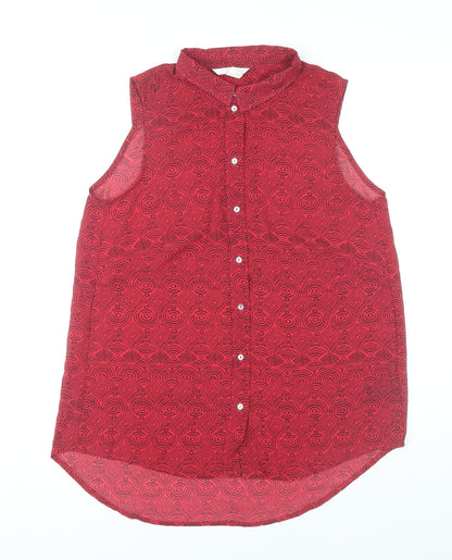 Womens UK Size 8 H&M Red Basic Blouse