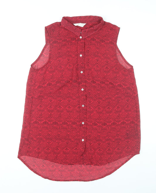 Womens UK Size 8 H&M Red Basic Blouse