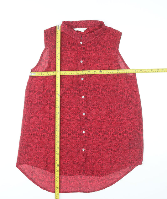 Womens UK Size 8 H&M Red Basic Blouse