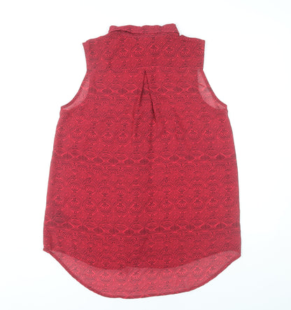 Womens UK Size 8 H&M Red Basic Blouse