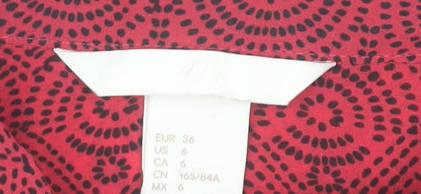 Womens UK Size 8 H&M Red Basic Blouse