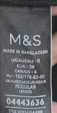 Marks and Spencer Women’s Black Size 8 Pencil Work Skirt