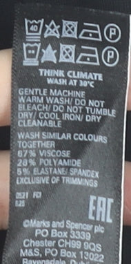 Marks and Spencer Women’s Black Size 8 Pencil Work Skirt