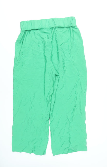 Whistles Women’s Green Size 12 Wide-Leg Lightweight Trousers
