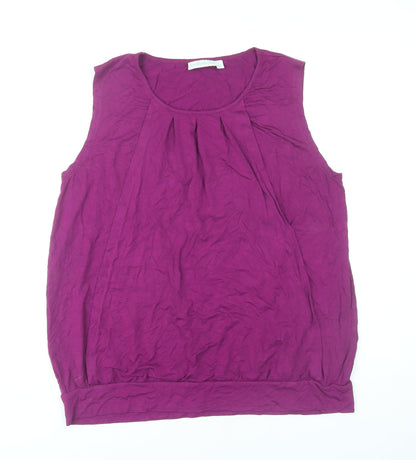 Womens UK Size L JoJo Maman Bébé Purple Basic Tank