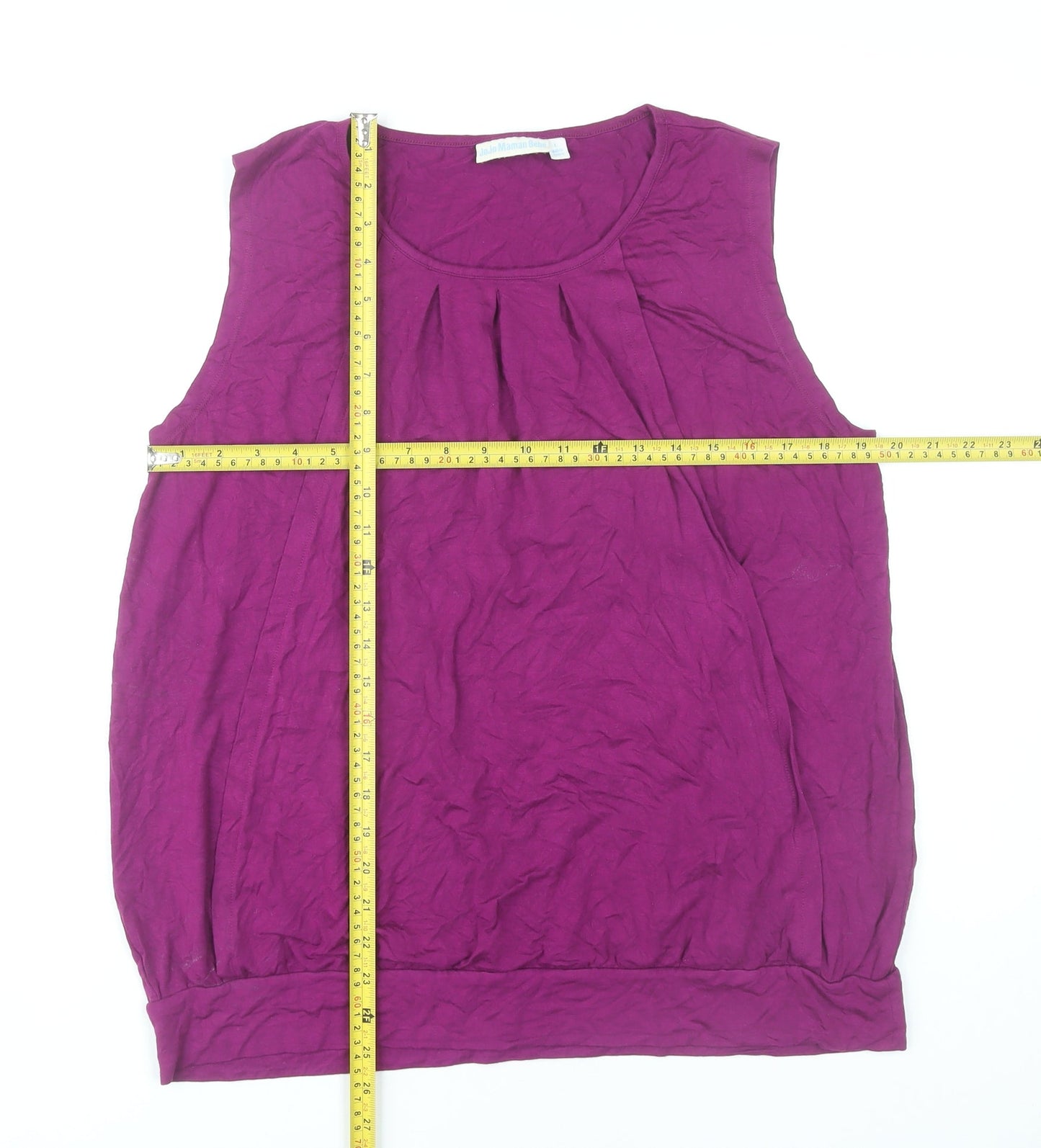 Womens UK Size L JoJo Maman Bébé Purple Basic Tank
