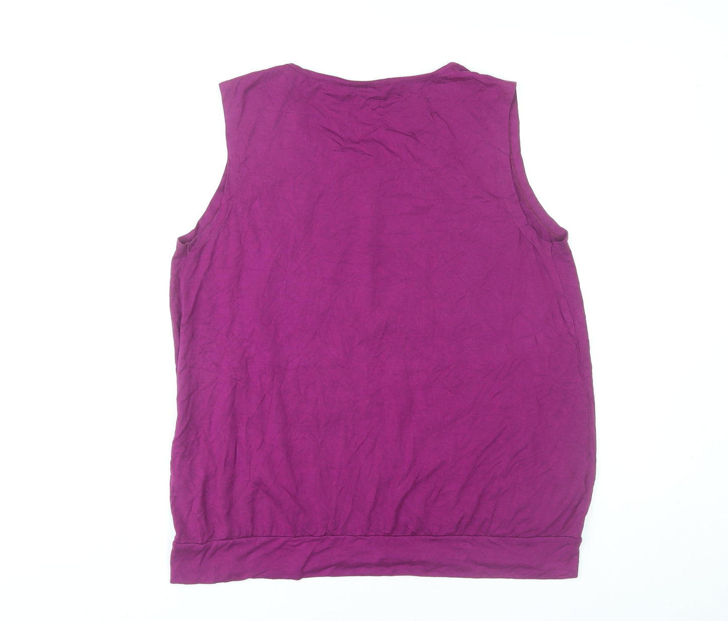 Womens UK Size L JoJo Maman Bébé Purple Basic Tank