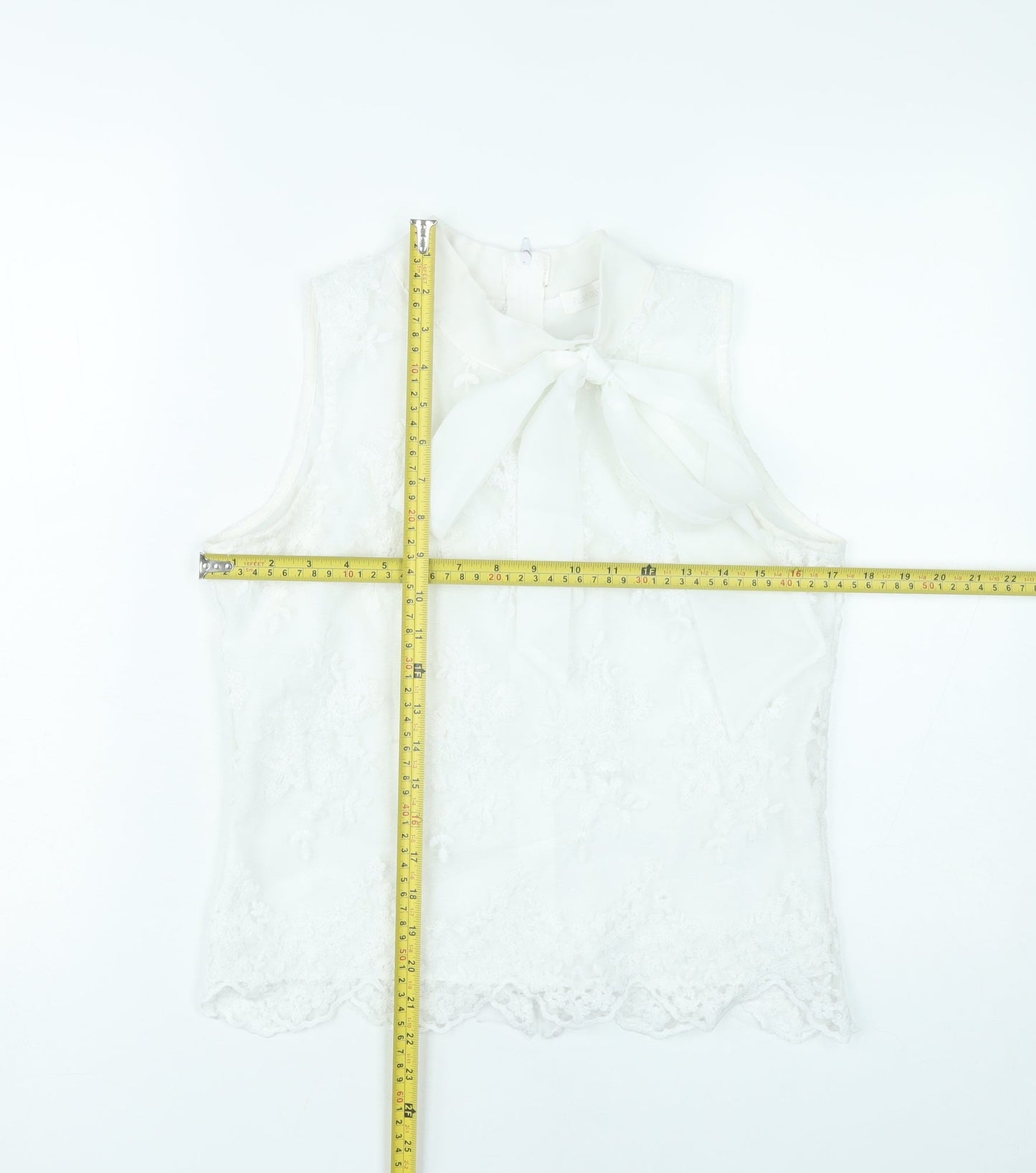 Womens UK Size S Flamant Rose White Camisole Blouse